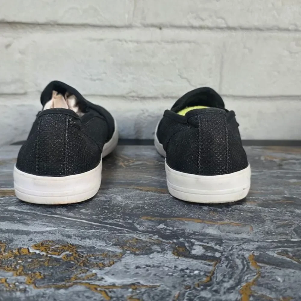 G by Guess GGOCTER2 Black Glitter Sparkly Slip On Sneakers Women’s 6M